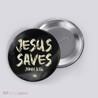 Jesus Saves Bible Funny Christian Jesus Lover Button thumb 0