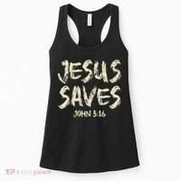 Jesus Saves Bible Funny Christian Jesus Lover Women's Tank Top thumb 0