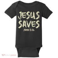 Jesus Saves Bible Funny Christian Jesus Lover Baby Bodysuit thumb 0