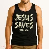 Jesus Saves Bible Funny Christian Jesus Lover Tank Top thumb 3