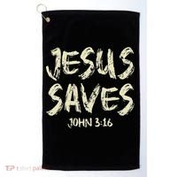 Jesus Saves Bible Funny Christian Jesus Lover Golf Towel thumb 0