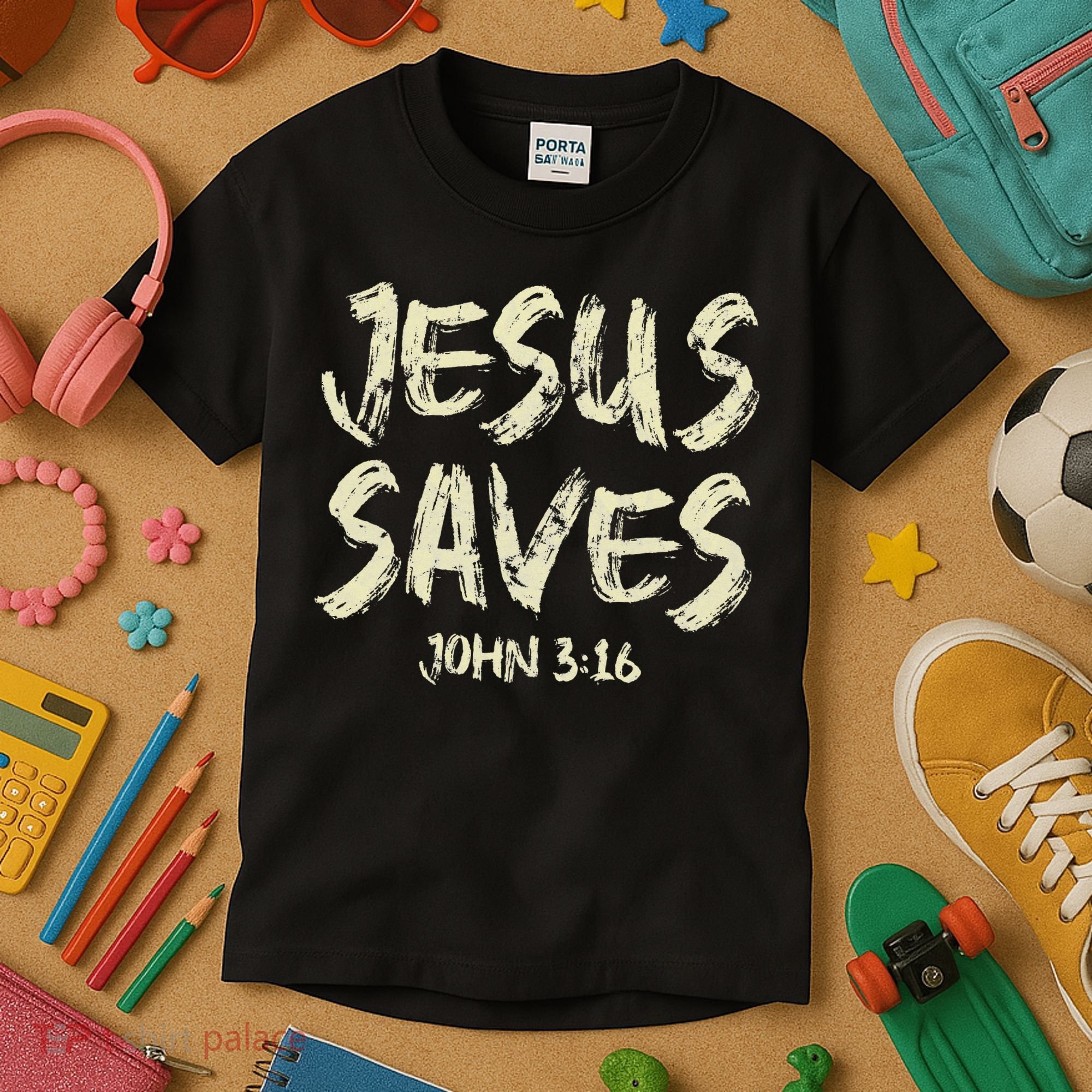 Jesus Saves Bible Funny Christian Jesus Lover Kids T-Shirt