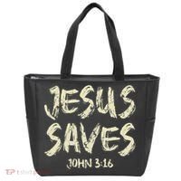 Jesus Saves Bible Funny Christian Jesus Lover Tote Bag thumb 0