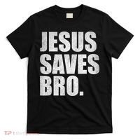 Jesus Saves Bro Vintage Christian Religion T-Shirt thumb 0