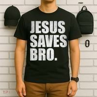 Jesus Saves Bro Vintage Christian Religion T-Shirt thumb 6