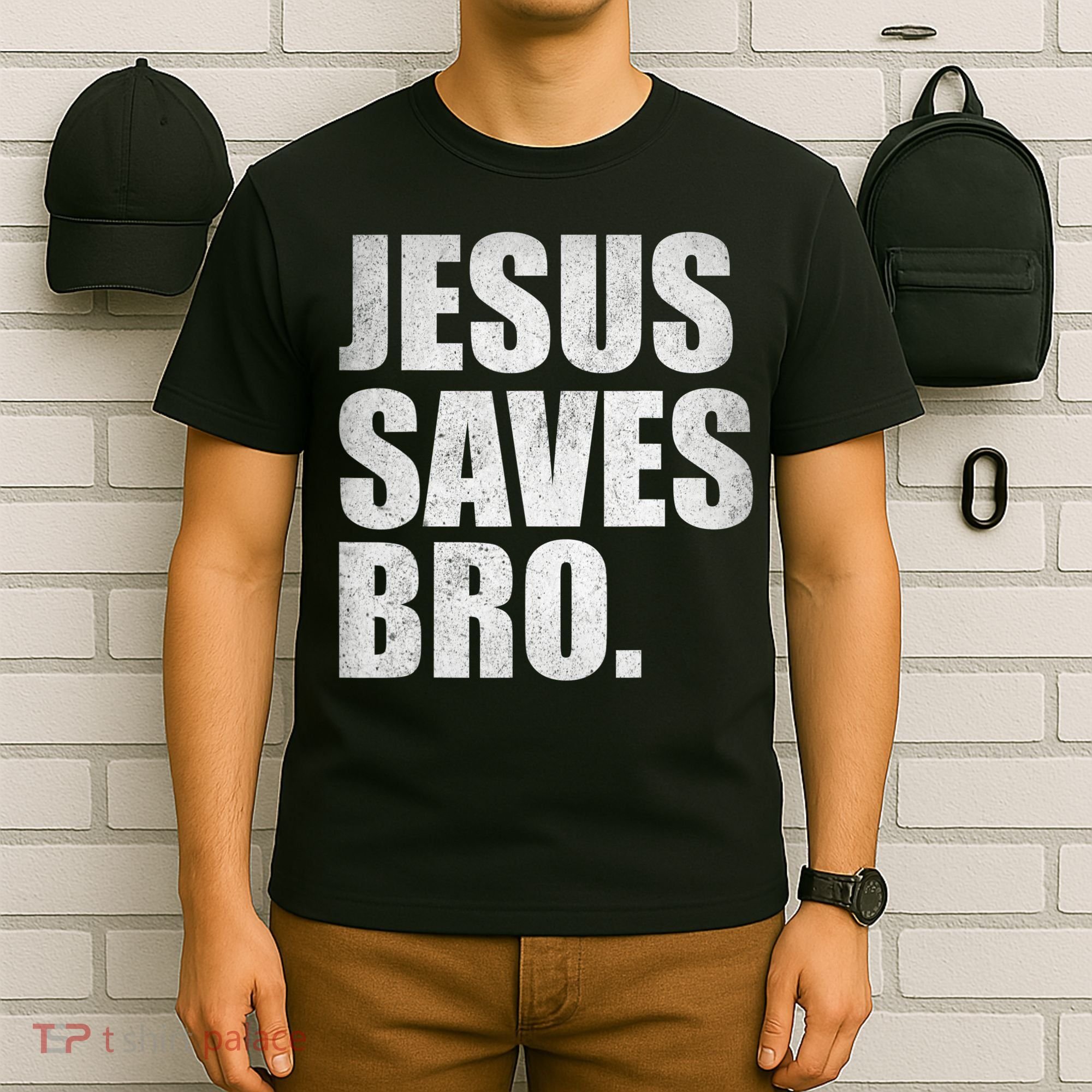 Jesus Saves Bro Vintage Christian Religion T-Shirt