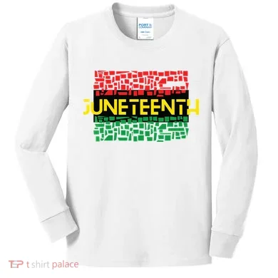 Juneteenth Shirt Black History Kids Long Sleeve Shirt