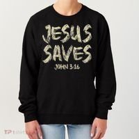 Jesus Saves Bible Funny Christian Jesus Lover Women's Sweatshirt thumb 0
