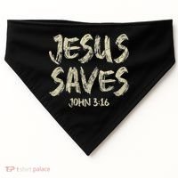 Jesus Saves Bible Funny Christian Jesus Lover USA-Made Doggie Bandana thumb 0