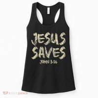 Jesus Saves Bible Funny Christian Jesus Lover Women's Tank Top thumb 0