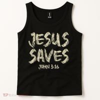 Jesus Saves Bible Funny Christian Jesus Lover Tank Top thumb 2