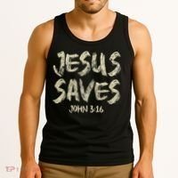 Jesus Saves Bible Funny Christian Jesus Lover Tank Top thumb 3