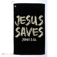 Jesus Saves Bible Funny Christian Jesus Lover Golf Towel thumb 0