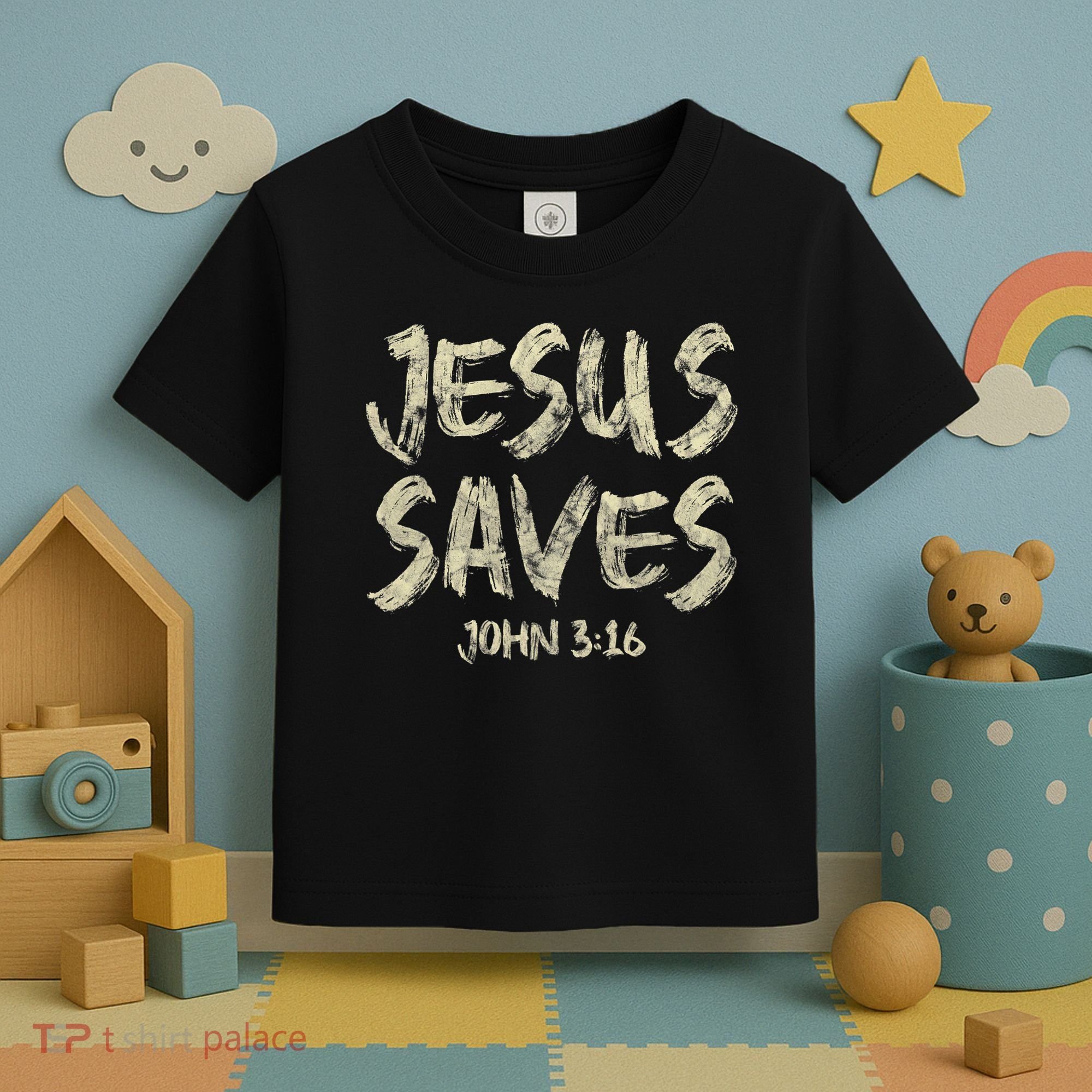 Jesus Saves Bible Funny Christian Jesus Lover Toddler T-Shirt
