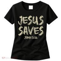 Jesus Saves Bible Funny Christian Jesus Lover Women's T-Shirt thumb 0