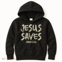 Jesus Saves Bible Funny Christian Jesus Lover Kids Hoodie thumb 0