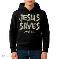 Jesus Saves Bible Funny Christian Jesus Lover Kids Hoodie thumb 4