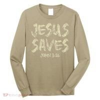 Jesus Saves Bible Funny Christian Jesus Lover Long Sleeve Shirt thumb 0