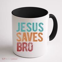 Jesus Saves Bro Christian Religious Jesus Coffee Mug thumb 1