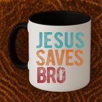 Jesus Saves Bro Christian Religious Jesus Coffee Mug thumb 2