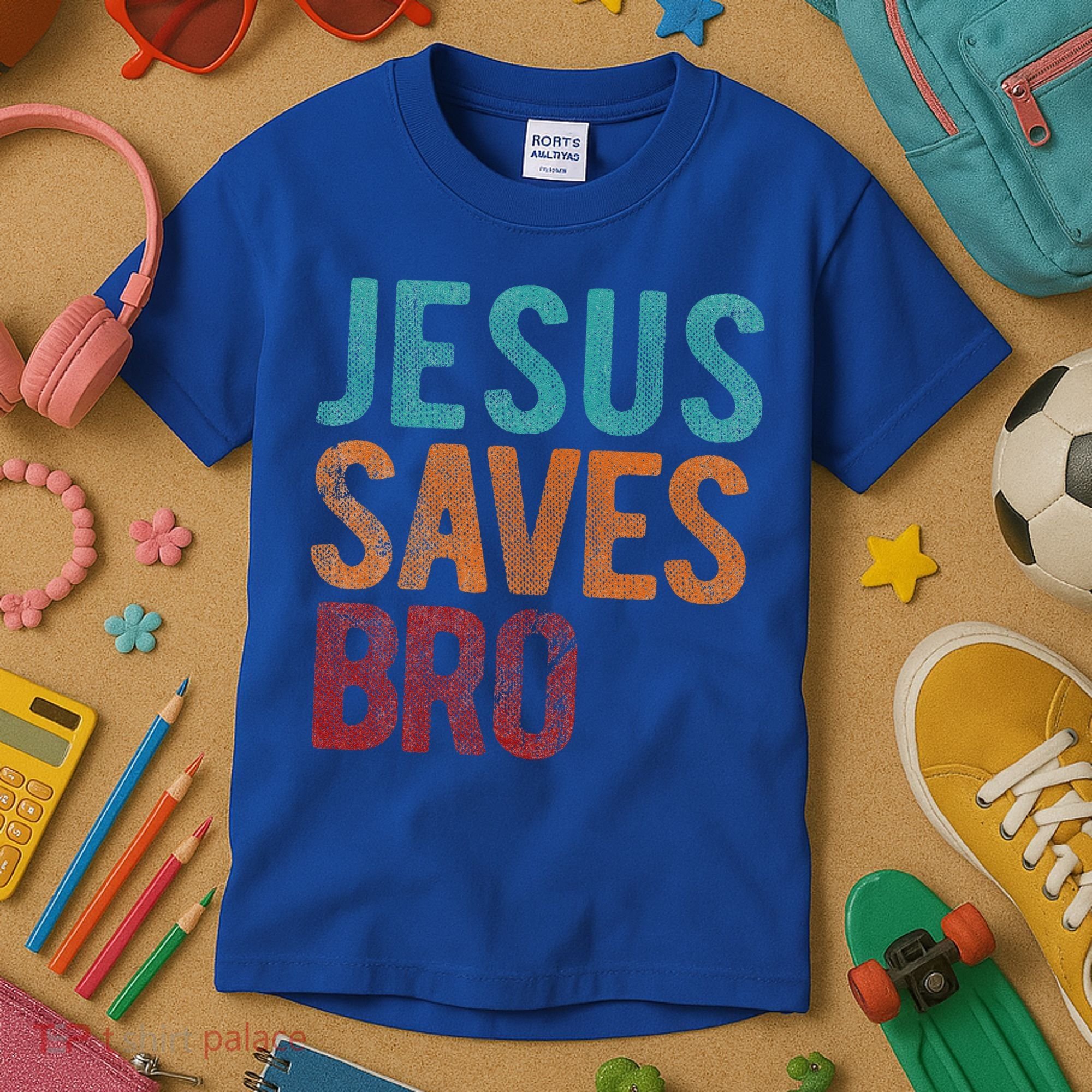 Jesus Saves Bro Christian Religious Jesus Kids T-Shirt