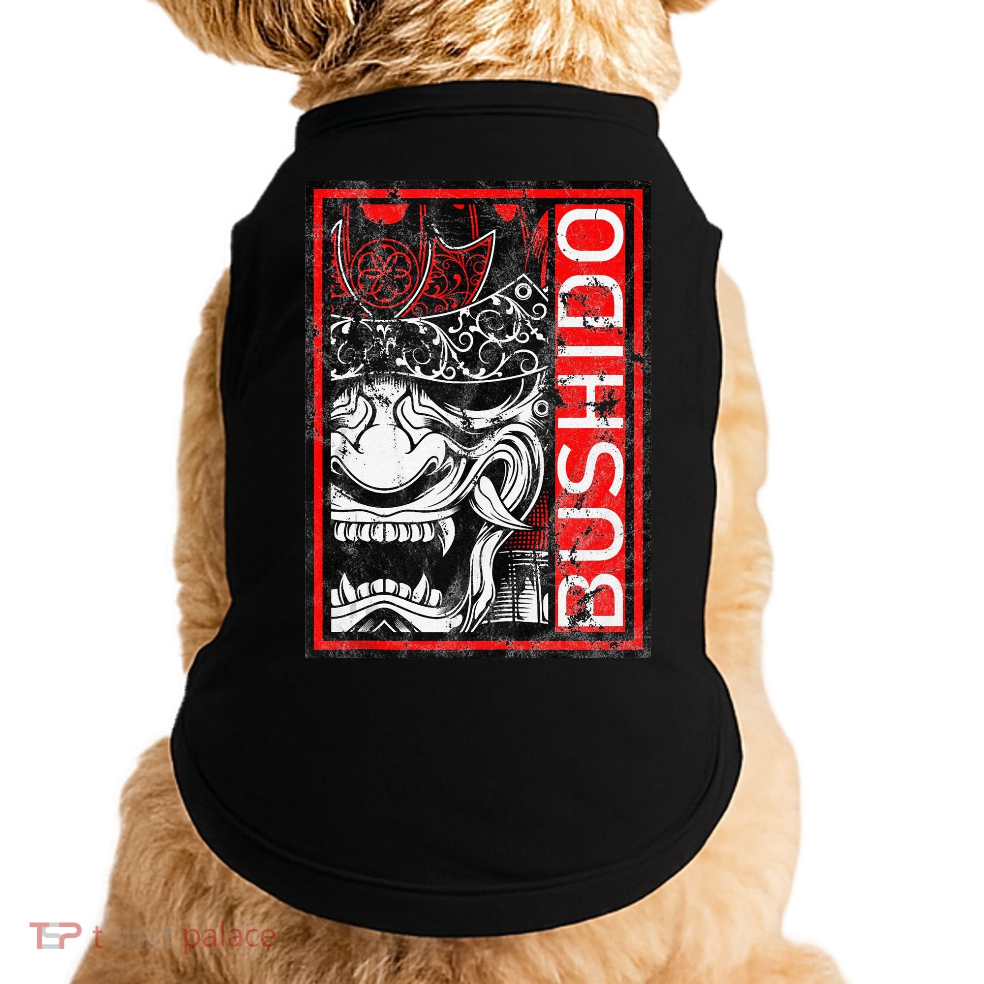 Japanese Samurai Bushido Oni Mask Doggie Tank