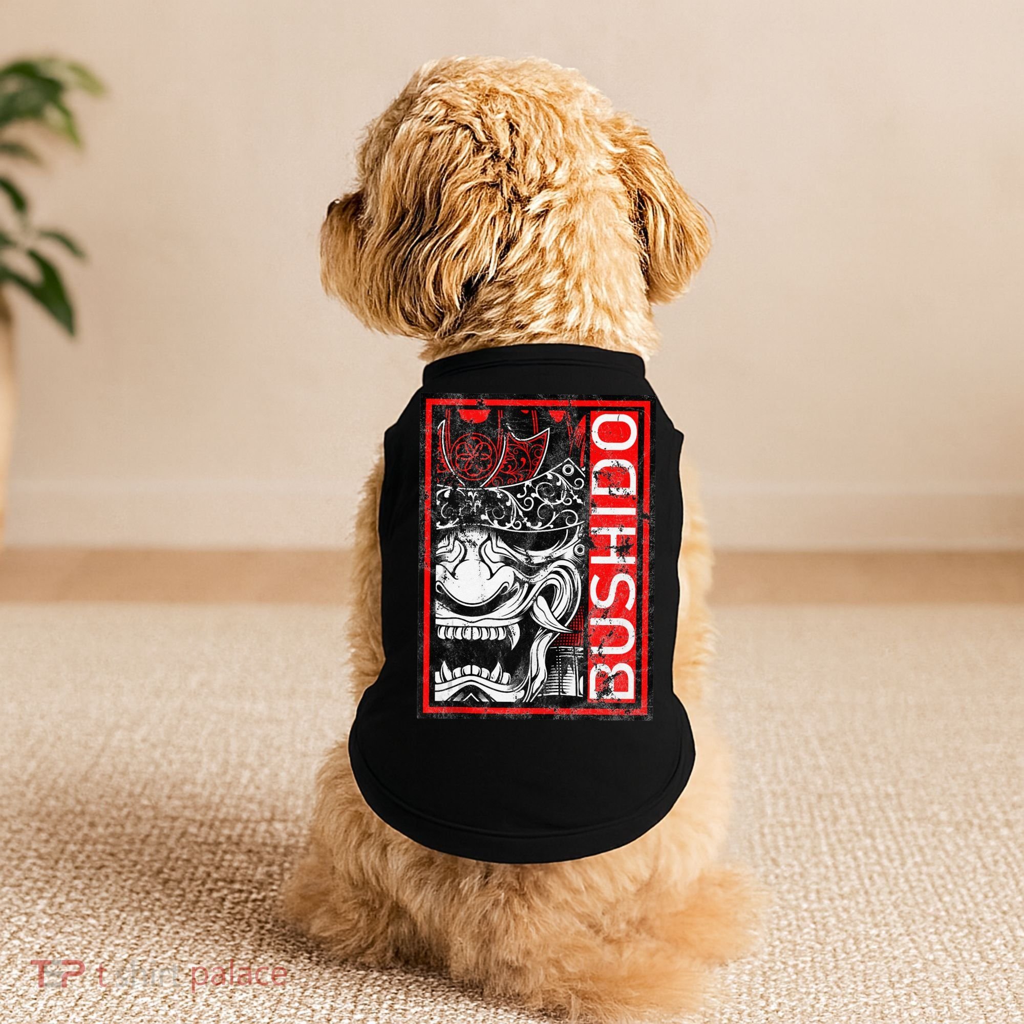 Japanese Samurai Bushido Oni Mask Doggie Tank
