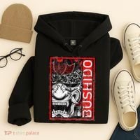 Japanese Samurai Bushido Oni Mask Hoodie thumb 4