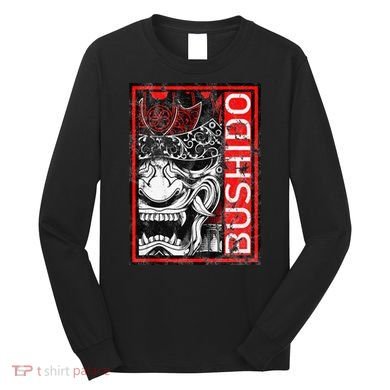 Japanese Samurai Bushido Oni Mask Long Sleeve Shirt