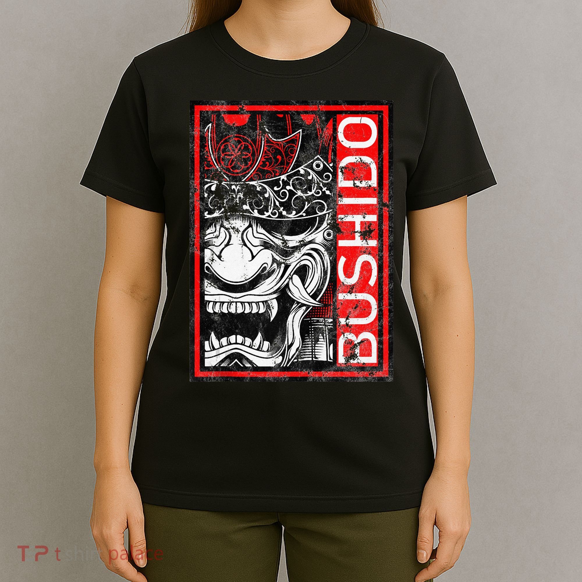 Japanese Samurai Bushido Oni Mask T-Shirt