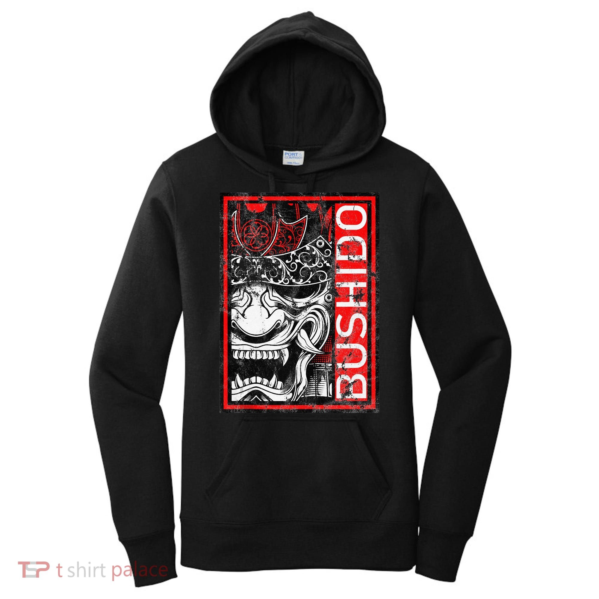 Japanese Samurai Bushido Oni Mask Women's Hoodie