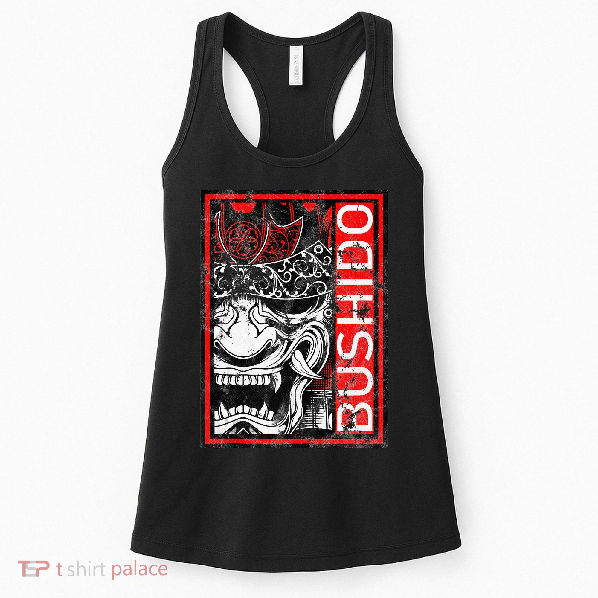 Japanese Samurai Bushido Oni Mask Women's Tank Top