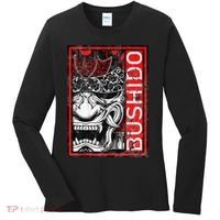 Japanese Samurai Bushido Oni Mask Women's Long Sleeve Shirt thumb 0
