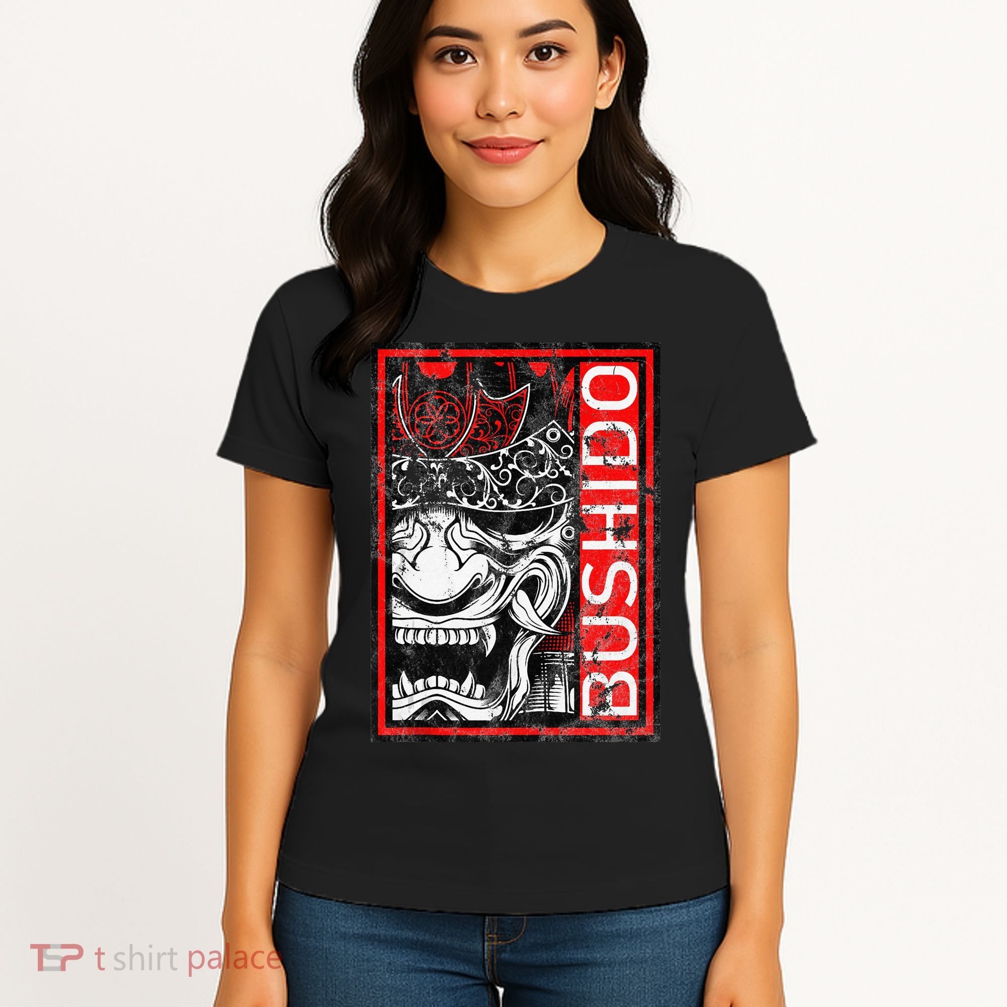 Japanese Samurai Bushido Oni Mask Women's T-Shirt