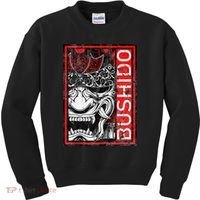 Japanese Samurai Bushido Oni Mask Kids Sweatshirt thumb 0