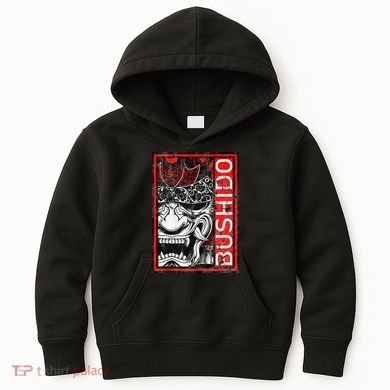 Japanese Samurai Bushido Oni Mask Kids Hoodie