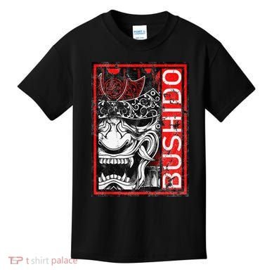 Japanese Samurai Bushido Oni Mask Kids T-Shirt