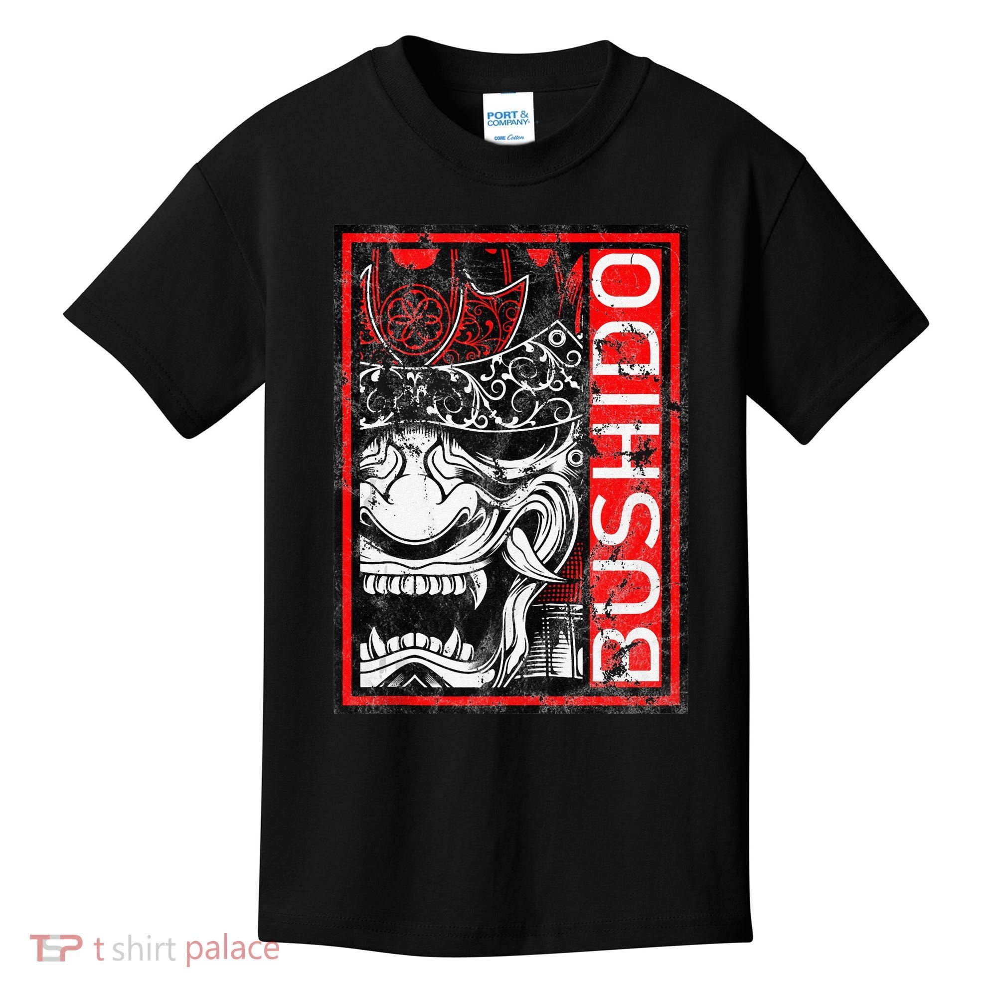 Japanese Samurai Bushido Oni Mask Kids T-Shirt