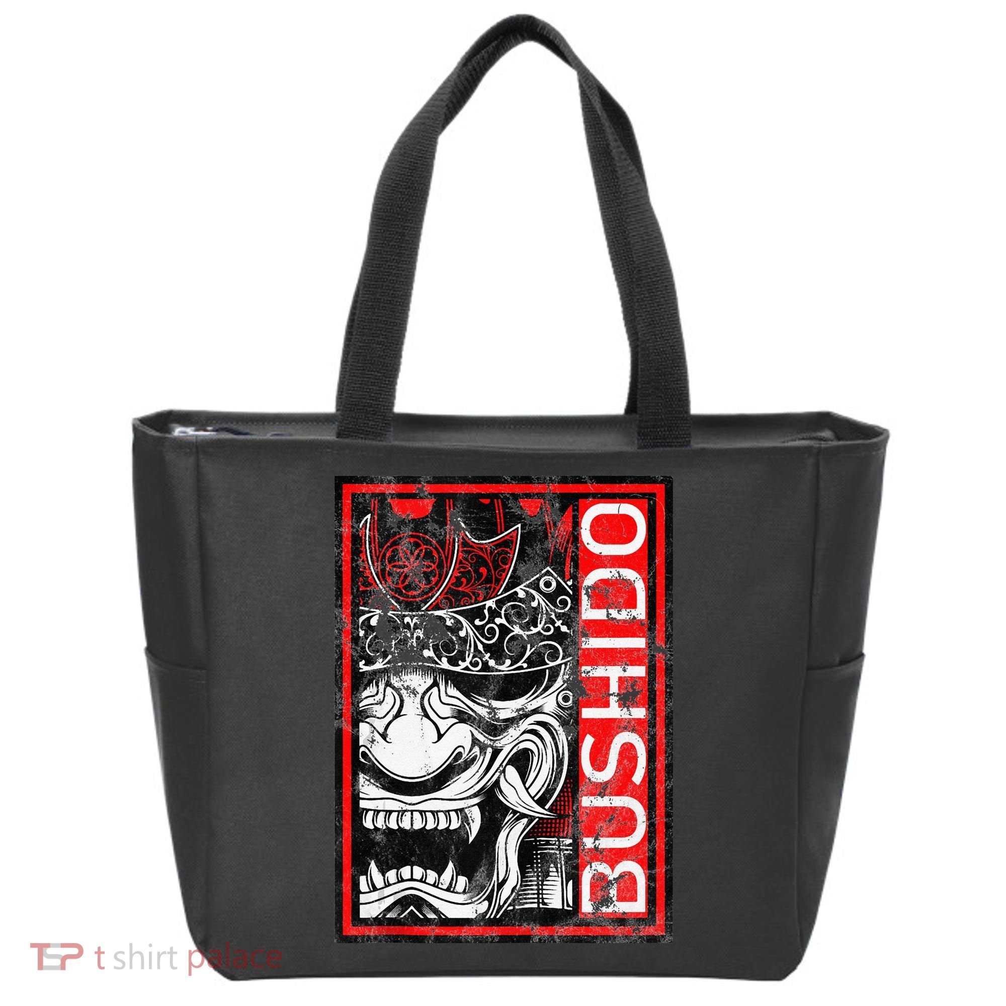 Japanese Samurai Bushido Oni Mask Tote Bag