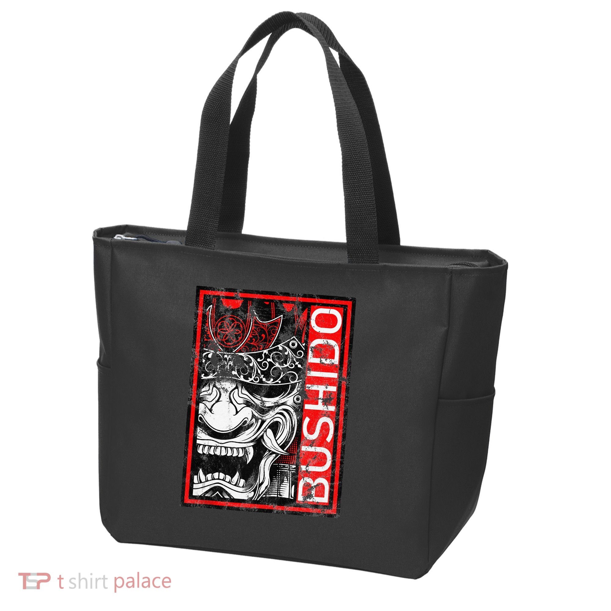 Japanese Samurai Bushido Oni Mask Tote Bag