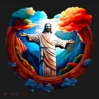 Jesus Surrounded By Nature Doggie Tank thumb 4