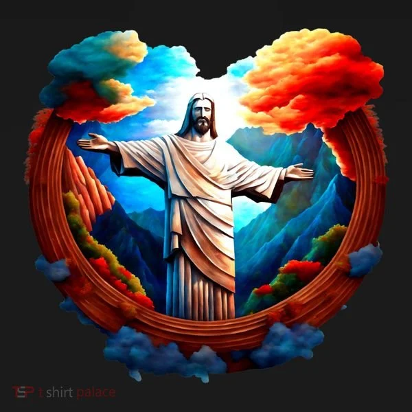 Jesus Surrounded By Nature Doggie Tank