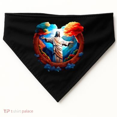 Jesus Surrounded By Nature USA-Made Doggie Bandana