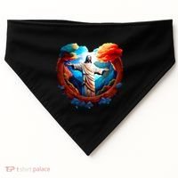 Jesus Surrounded By Nature USA-Made Doggie Bandana thumb 0