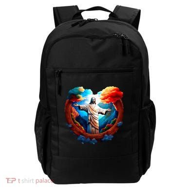 Jesus Surrounded By Nature Backpack