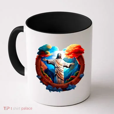 Jesus Surrounded By Nature Coffee Mug