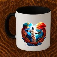 Jesus Surrounded By Nature Coffee Mug thumb 2