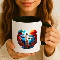 Jesus Surrounded By Nature Coffee Mug thumb 3