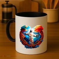 Jesus Surrounded By Nature Coffee Mug thumb 4