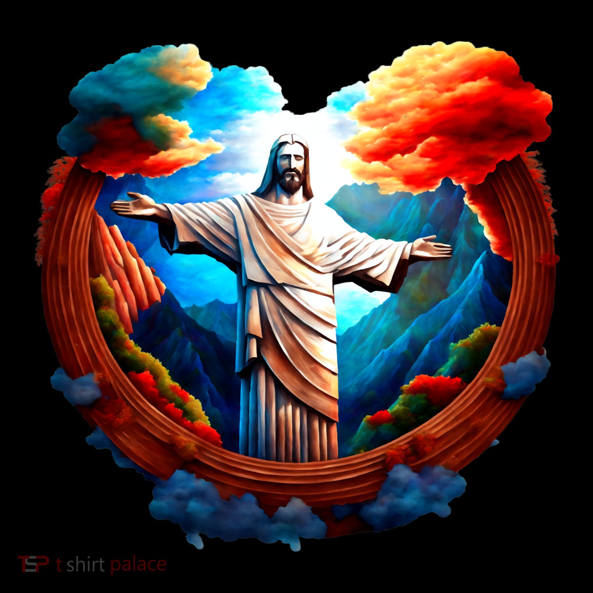Jesus Surrounded By Nature Women's Hoodie